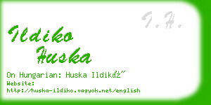 ildiko huska business card